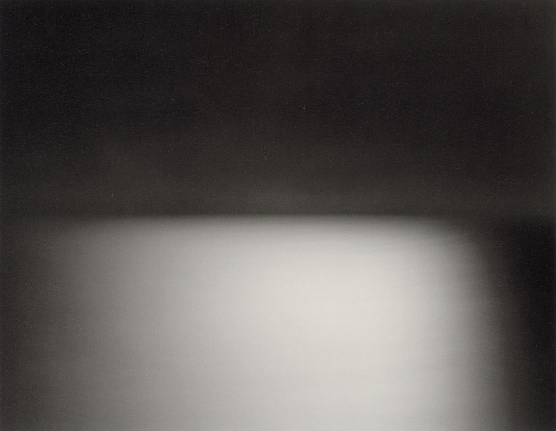 HIROSHI SUGIMOTO - Bass Strait, Table Cape, 1997: Artist: Hiroshi Sugimoto Title: Bass Strait, Table Cape, 1997 Medium: Photo Litho, 2005, Germany Dimensions: 8.45x6.55" Description: Heat Wax Mounted on 8.5x11" Conservation Board Artist Bio: Hiroshi 