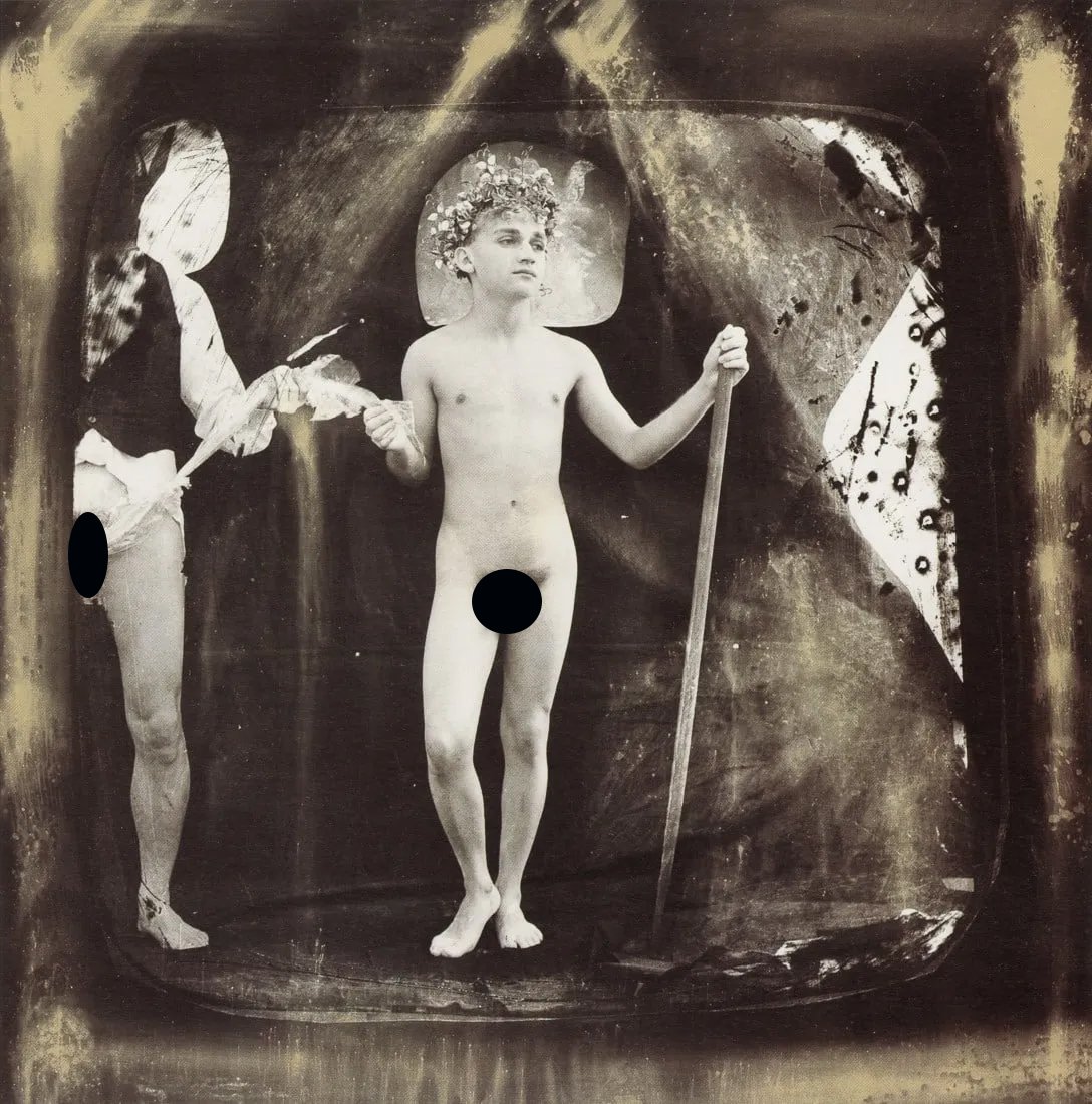 JOEL-PETER WITKIN - Von Gloeden in Asien, NYC, 1984: Artist: Joel-Peter Witkin Title: Von Gloeden in Asien, New York City, 1984 Medium: Photo Litho, 1995, Italy Dimensions: 6.45x6.5" Description: Heat Wax Mounted on 8.5x11" Conservation Board Artist Bio