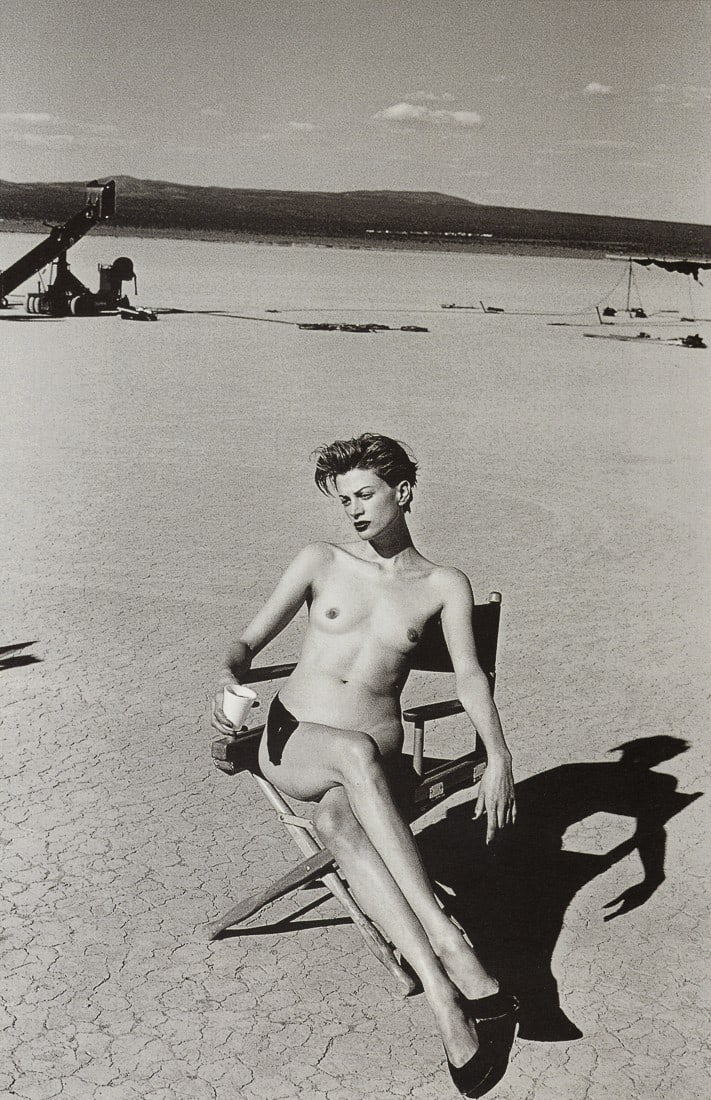 PETER LINDBERGH - Kristen McMenamy, 1996: Artist: Peter Lindbergh Title: Kristen McMenamy, 1996 Medium: Photo Litho, 1999, Italy Dimensions: 6.35x9.85" Description: Heat Wax Mounted on 8.5x11" Conservation Board Artist Bio: Peter Lindbergh (1