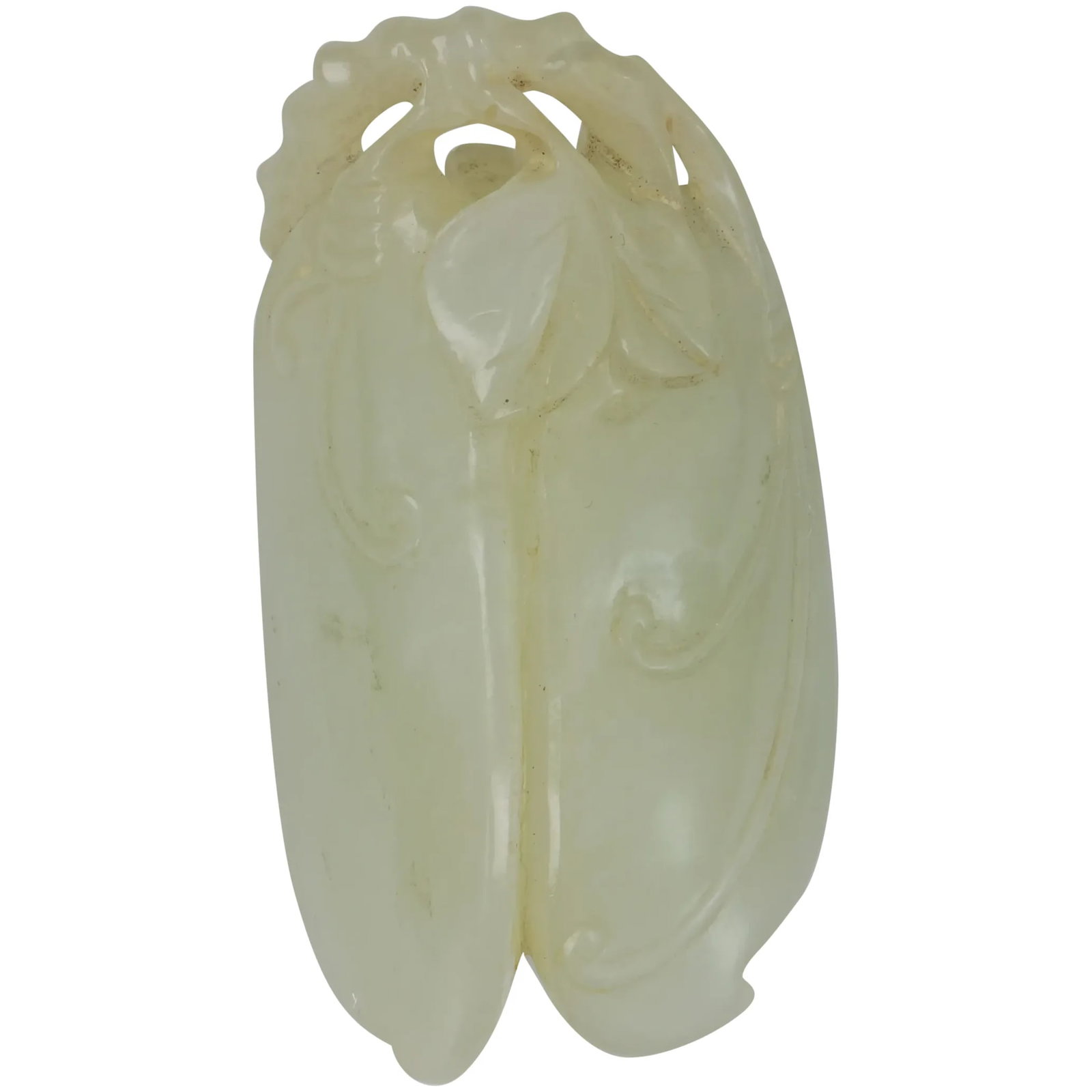 Chinese Jade Qing Toggle Pea Pod 18th/19th C (1 of 9)