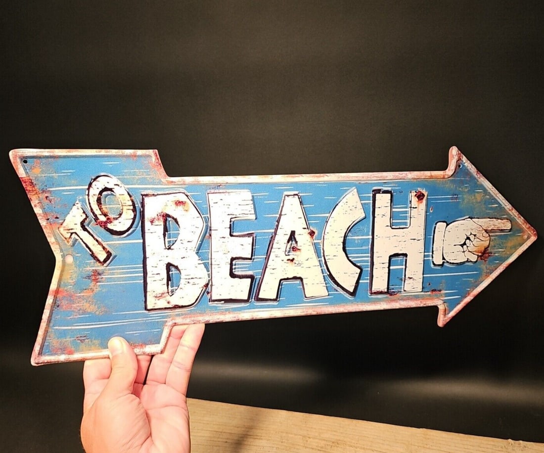 Beach Arrow Coastal Decor Sign (1 of 11)