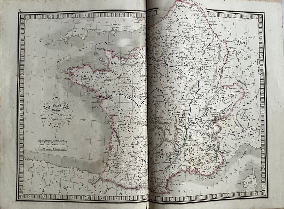 1839. Ancient France (Gaul) by Monin (1 of 1)