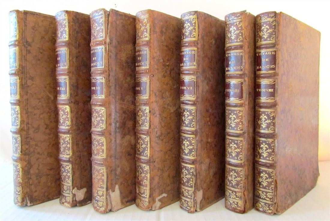 1774 CAPTAIN COOK VOYAGE 7 volumes antique in FRENCH (1 of 7)