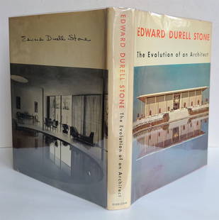 1962 EDWARD DURELL STONE THE EVOLUTION OF AN ARCHITECT illustrated VINTAGE: EDWARD DURELL STONE THE EVOLUTION OF AN ARCHITECT New York; 1962 Size 8 1/4 by 10 1/4" Hard bound with dust jacket Very good condition, minor wear of binding 288 pages, illustrated b/w Text in English