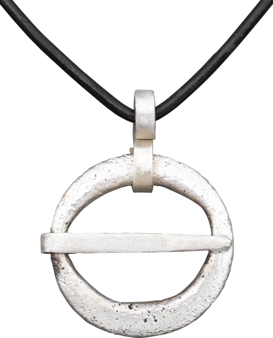 VIKING PROTECTIVE BROOCH, 850-1050 AD.: Silvered bronze, worn in numbers on the surface of the jerkin, to provide a measure of protection against sword cuts and, in fact, were a form of armor. See current Public Television programming for d