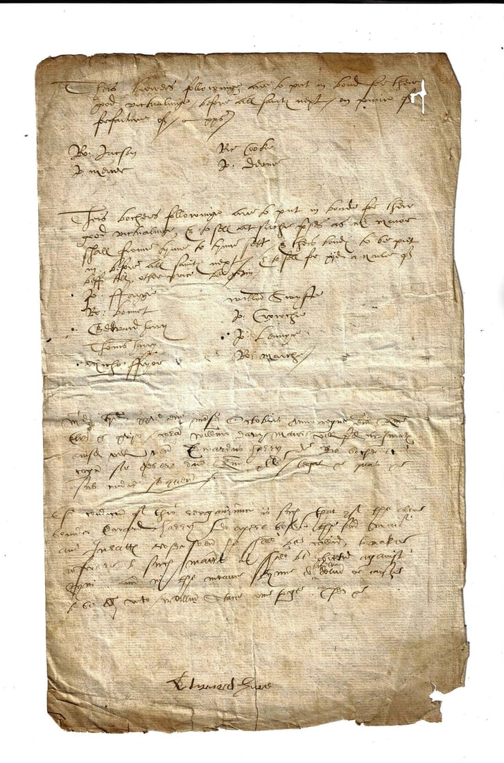 1575 Elizabethan Manuscript Scotland Manor (1 of 2)