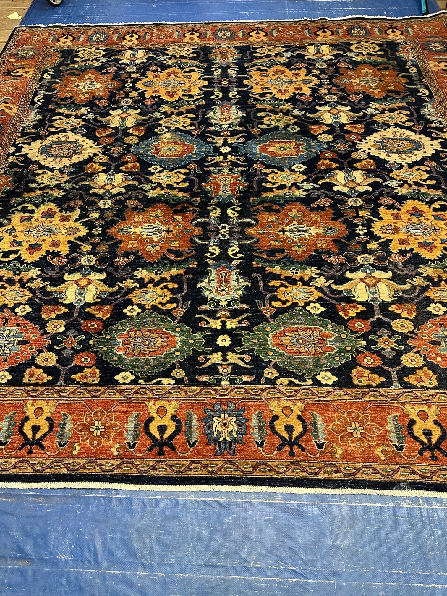 Hand Knotted Oushak Rug 9.5x9.5 ft (1 of 11)