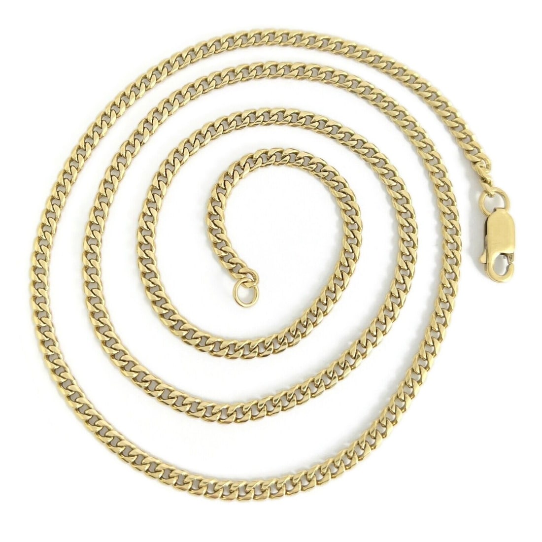 Long Cuban Curb Chain Necklace 18K Yellow Gold, 21.25 Inches, 3 mm, 16.52 Grams: Long Cuban Curb Chain Necklace 18K Yellow Gold, 21.25 Inches, 3 mm, 16.52 Grams This is a classic everyday necklace. Please let us know if you have any questions. Metal: 18K yellow gold Weight: 16.52 