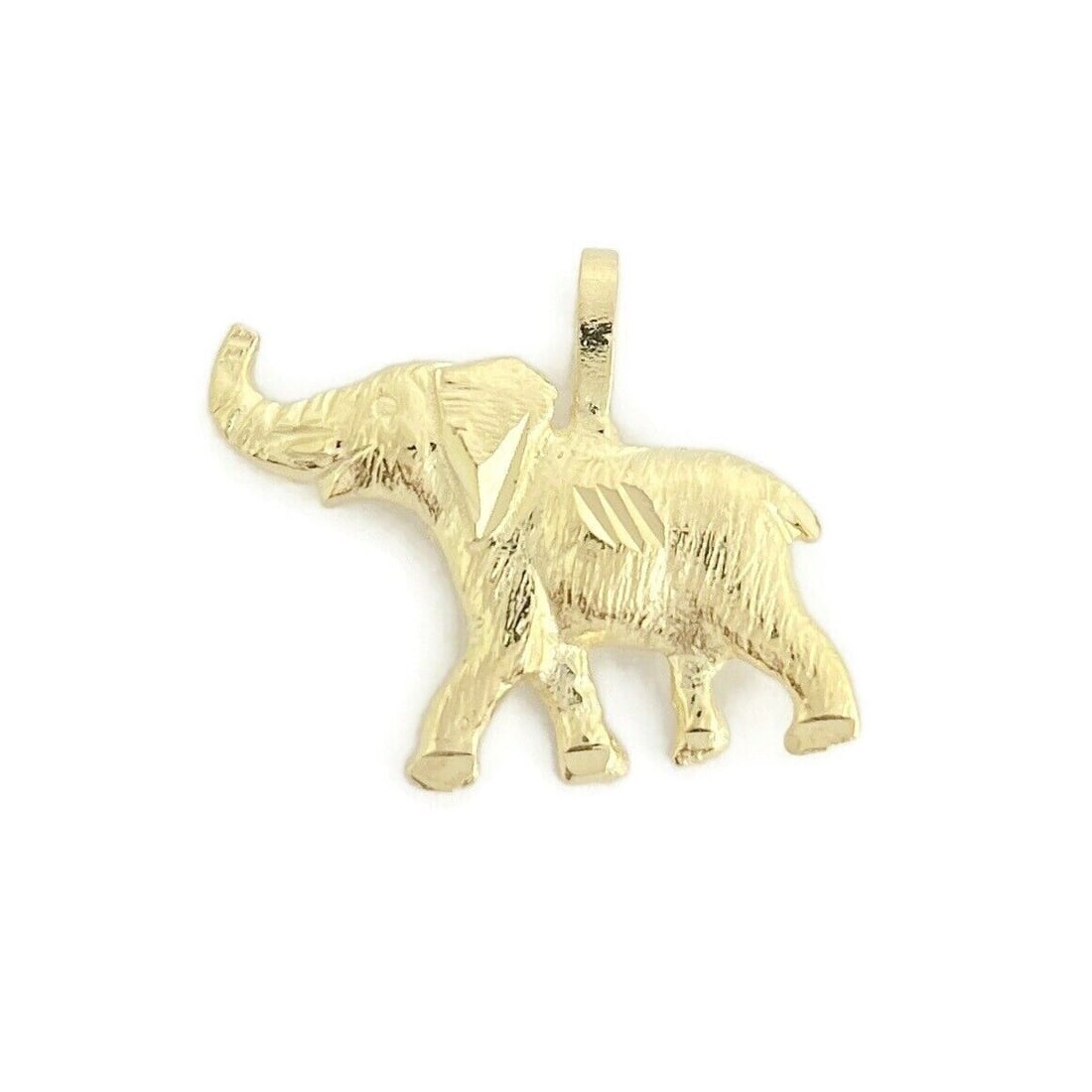 Vintage Elephant Necklace Pendant Bracelet Charm 14K Yellow Gold, 1.54 Grams (1 of 6)