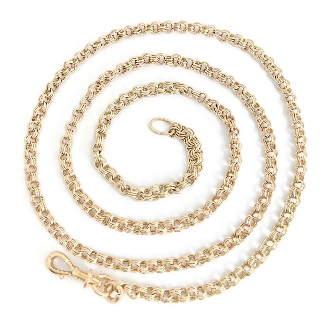 Rolo Belcher Chain Necklace 12K Pink Rose Gold, 21.5 Inches, 3 mm, 12.46 Grams (1 of 9)