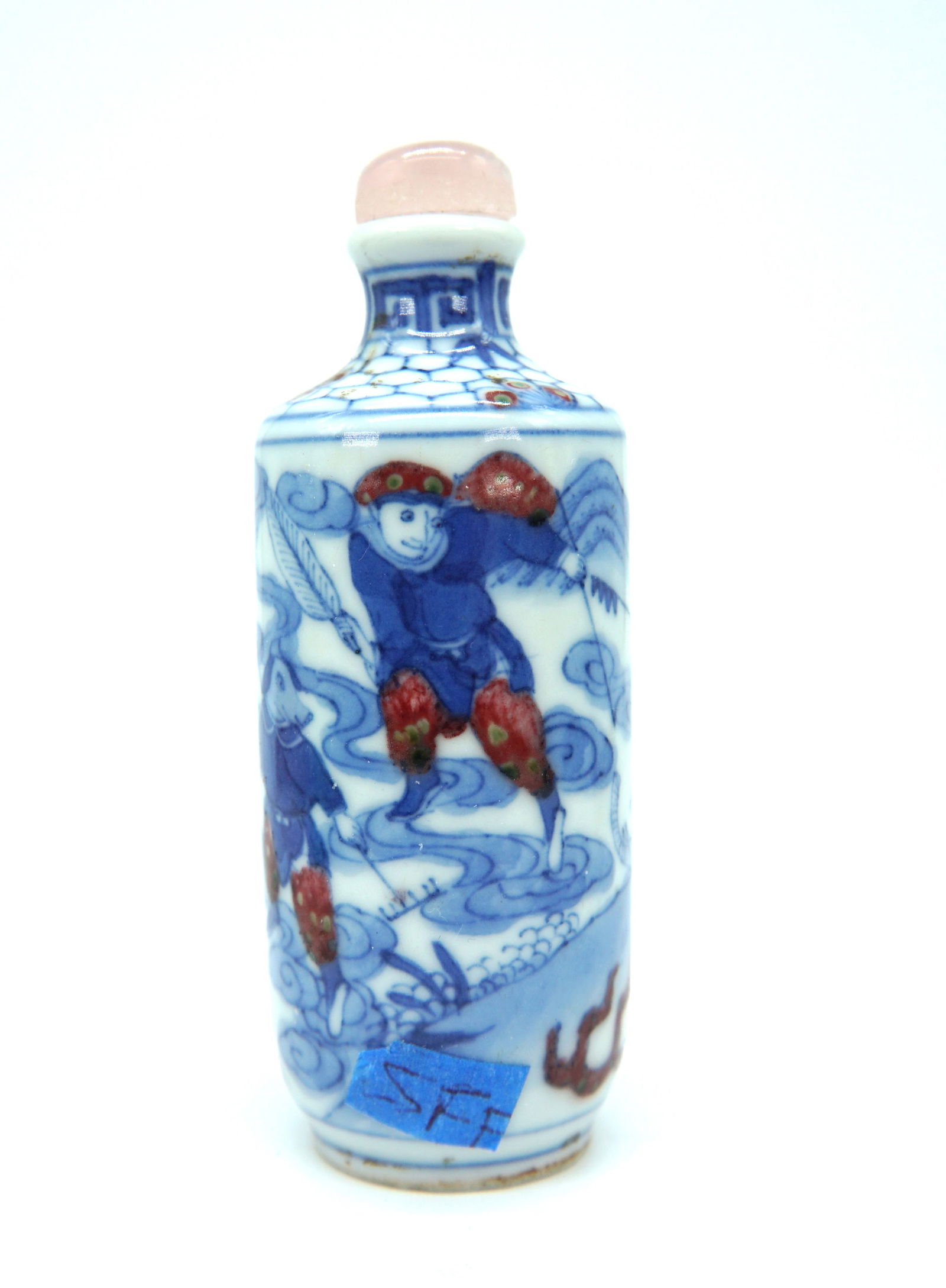 34-01 Blue and White Underglazed-red Porcelain Snuff Bottle (1 of 14)