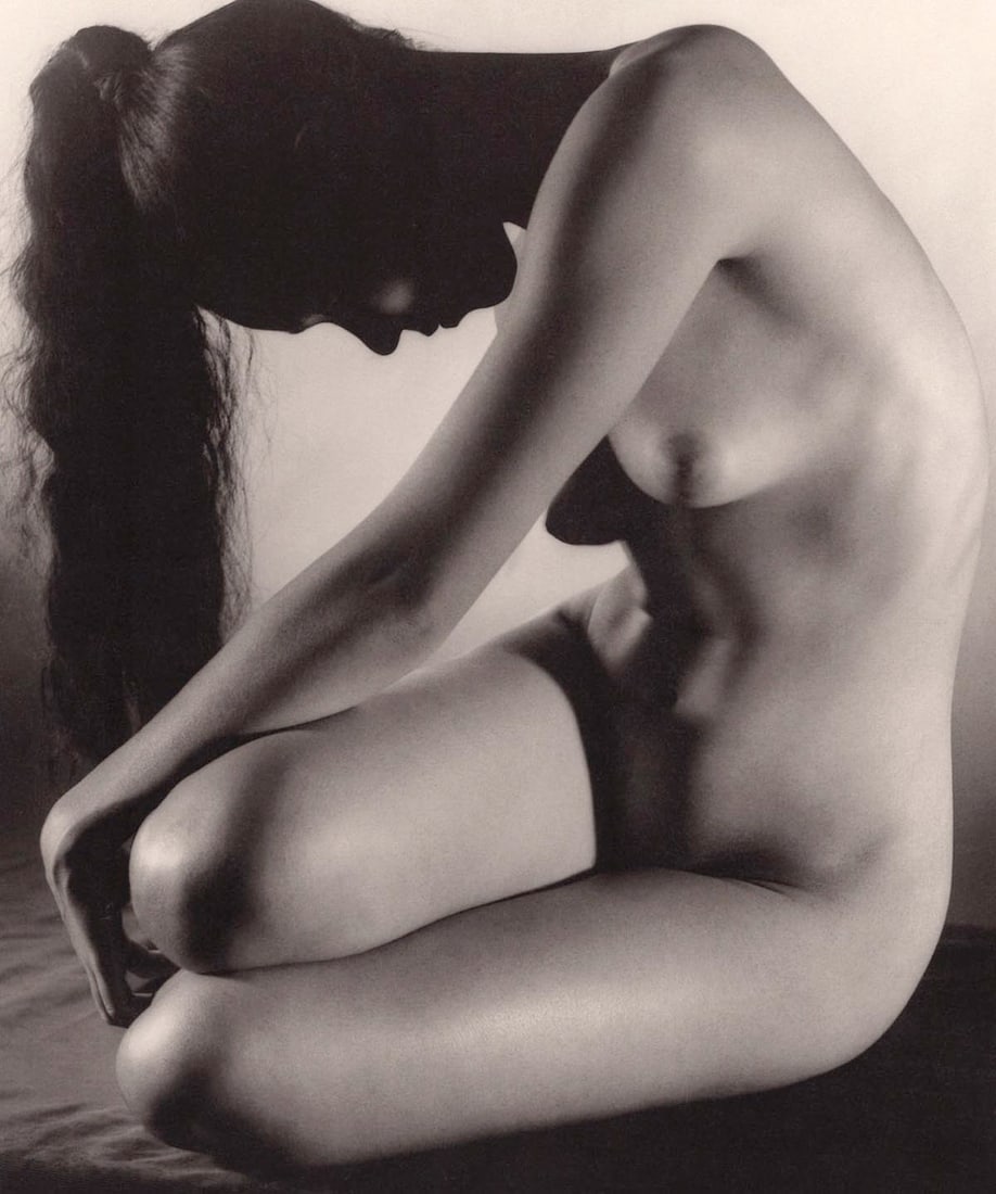 RUTH BERNHARD - Dancer in Repose, 1951: Artist: RUTH BERNHARD Print Title: Dancer in Repose, 1951 Medium: Duotone Photoengraving Printed in USA in 1980’s Image Size approx: 9 x 7” Ruth Bernhard (1905 – 2006), was a legenda