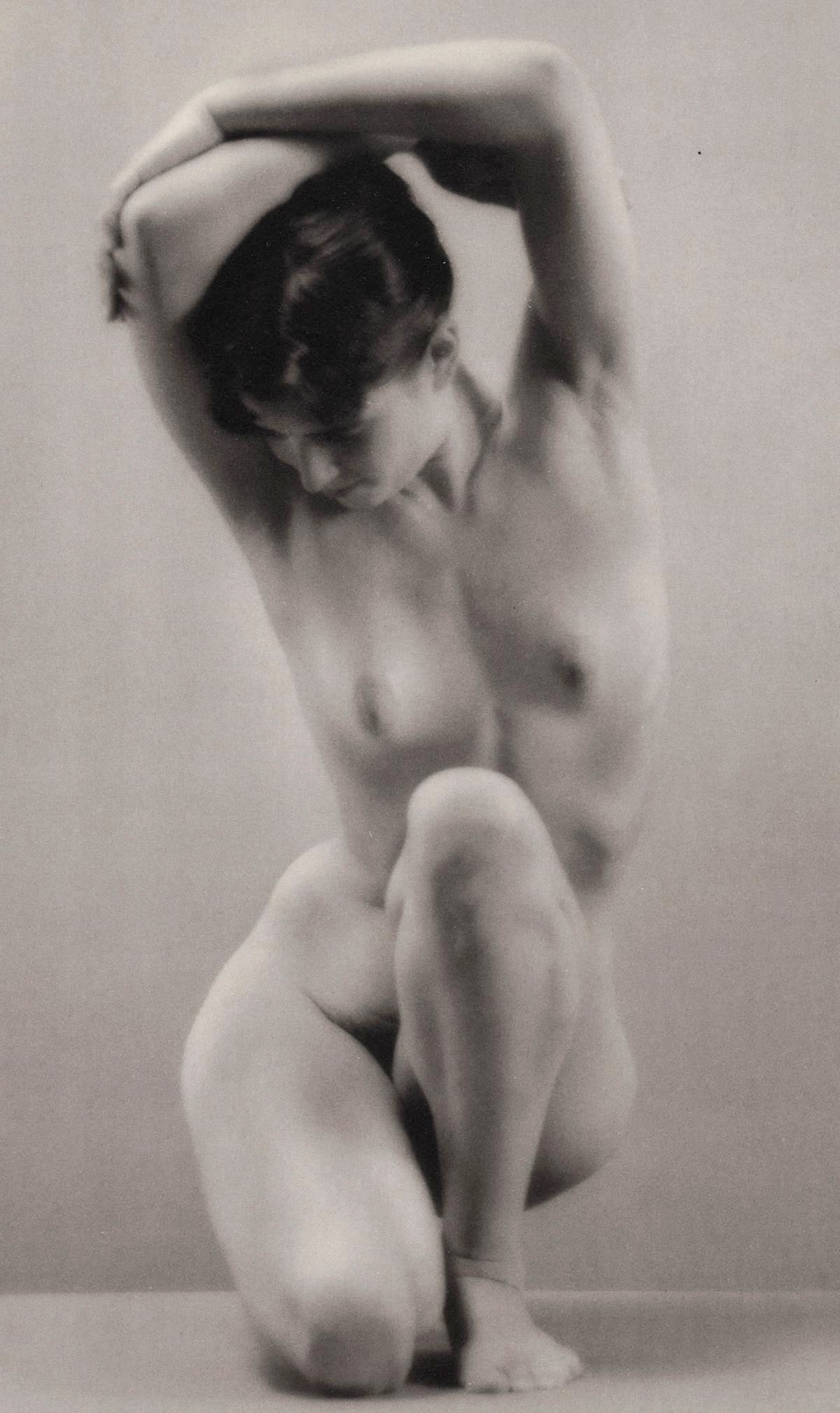 RUTH BERNHARD - Balancing, 1971: Artist: RUTH BERNHARD Print Title: Balancing, 1971 Medium: Duotone Photoengraving Printed in USA in 1990’s Image Size approx: 7 x 9” Ruth Bernhard (1905 – 2006), was a legendary San 