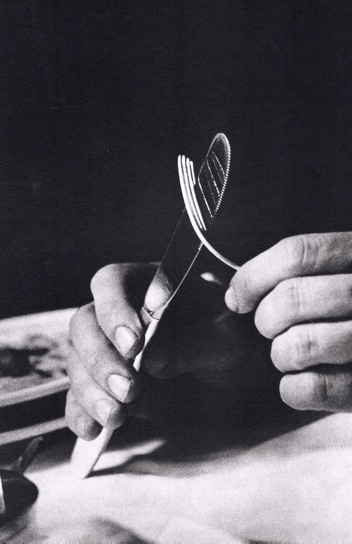 RALPH GIBSON - Dine: Artist: RALPH GIBSON Print Title: Dine Medium: Sheet-fed Gravure Printing date: 1980's Printed in France Image Size approx: 9.5 x 6.25 inches Ralph Gibson (1960-1962) was an American art photographer