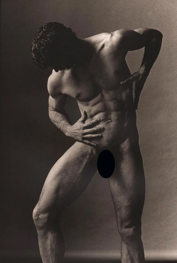 KEN HAAK - Male Figure,1985: Artist: KEN HAAK Print Title: Male Figure,1985 Medium: Tri-tone Photo-lithographs (Limited edition of 5000) Printed in the 1980’s, in the US Image size (inches) approx. 13 x 10” Ken Haak(1923 