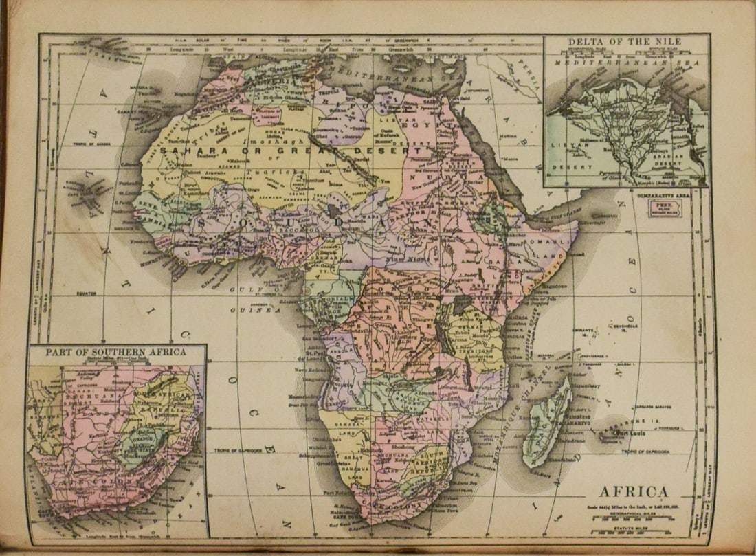 1891 Mitchell Map of Africa -- Map of Africa… (1 of 1)