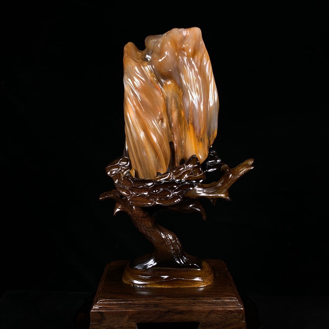 Beautiful Natural Wood Fossil Stone Statue (1 of 9)