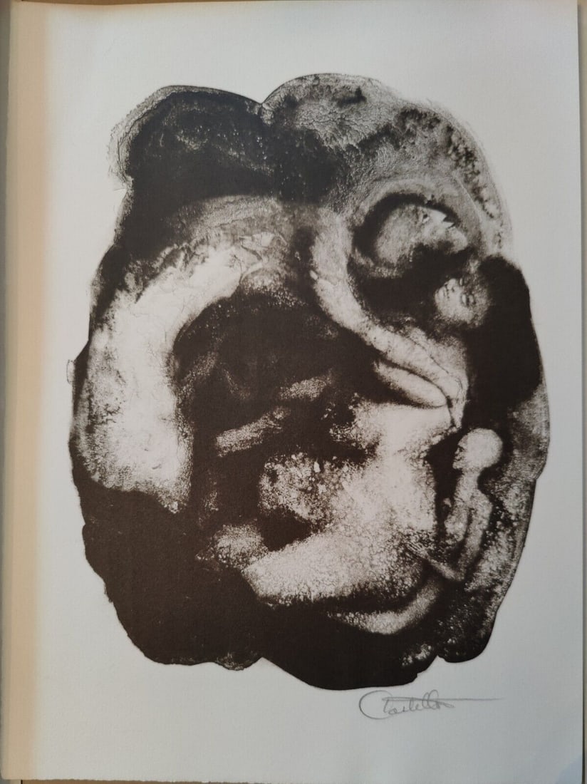 AMERICAN SURREALIST Erotic Lithograph FEDERICO CASTELLON 1947 Mid-Century MODERN: A fine mid-century etching in from Federico Castellon (1914-1971). This 1947 surreal depiction of a Chinese family is based upon real world experience Castellon had in east Asia during World War II. I