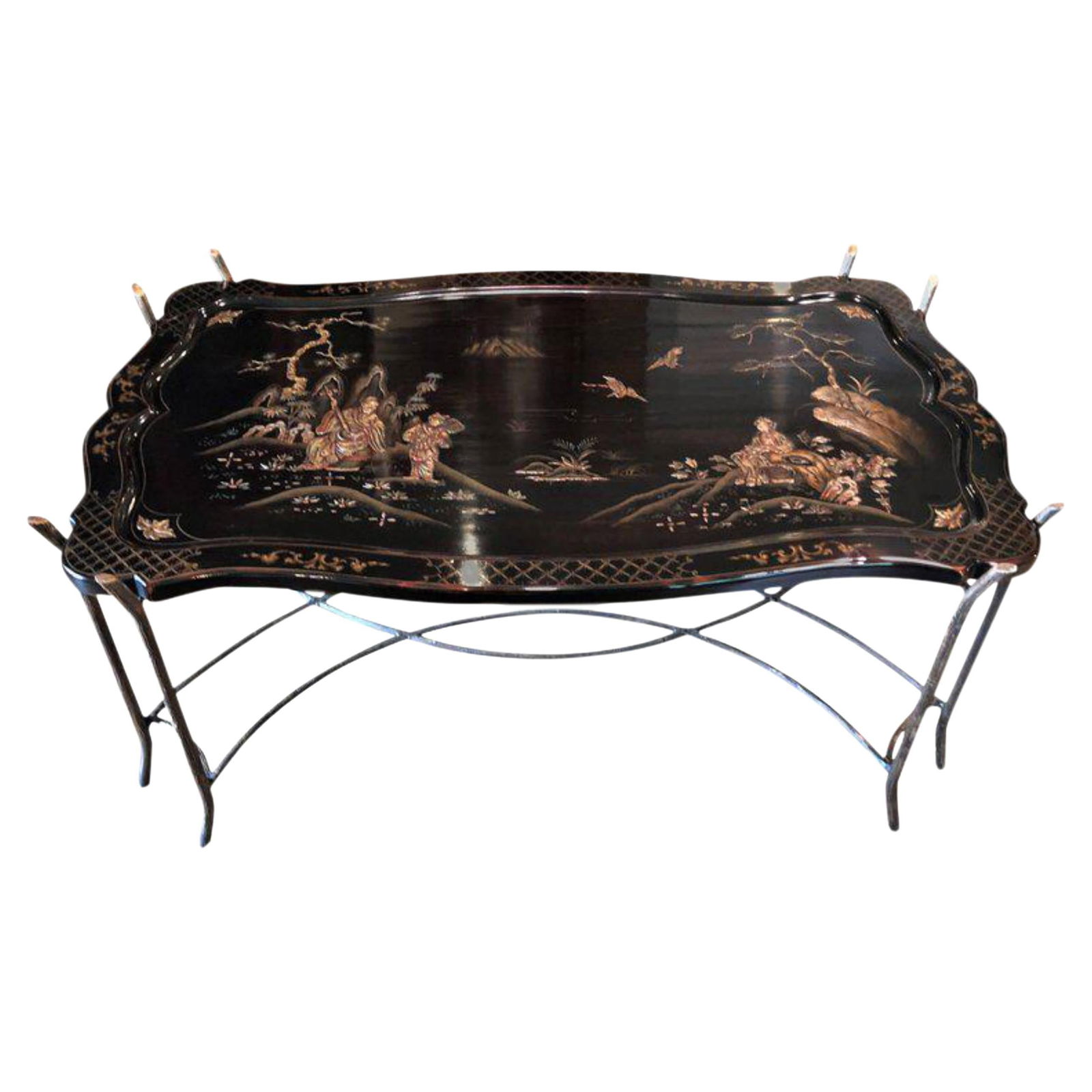 Black Chinoiserie Coffee or Cocktail Table (1 of 20)