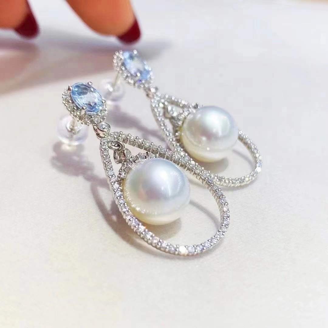 s925 sterling silver pearl earrings (1 of 5)