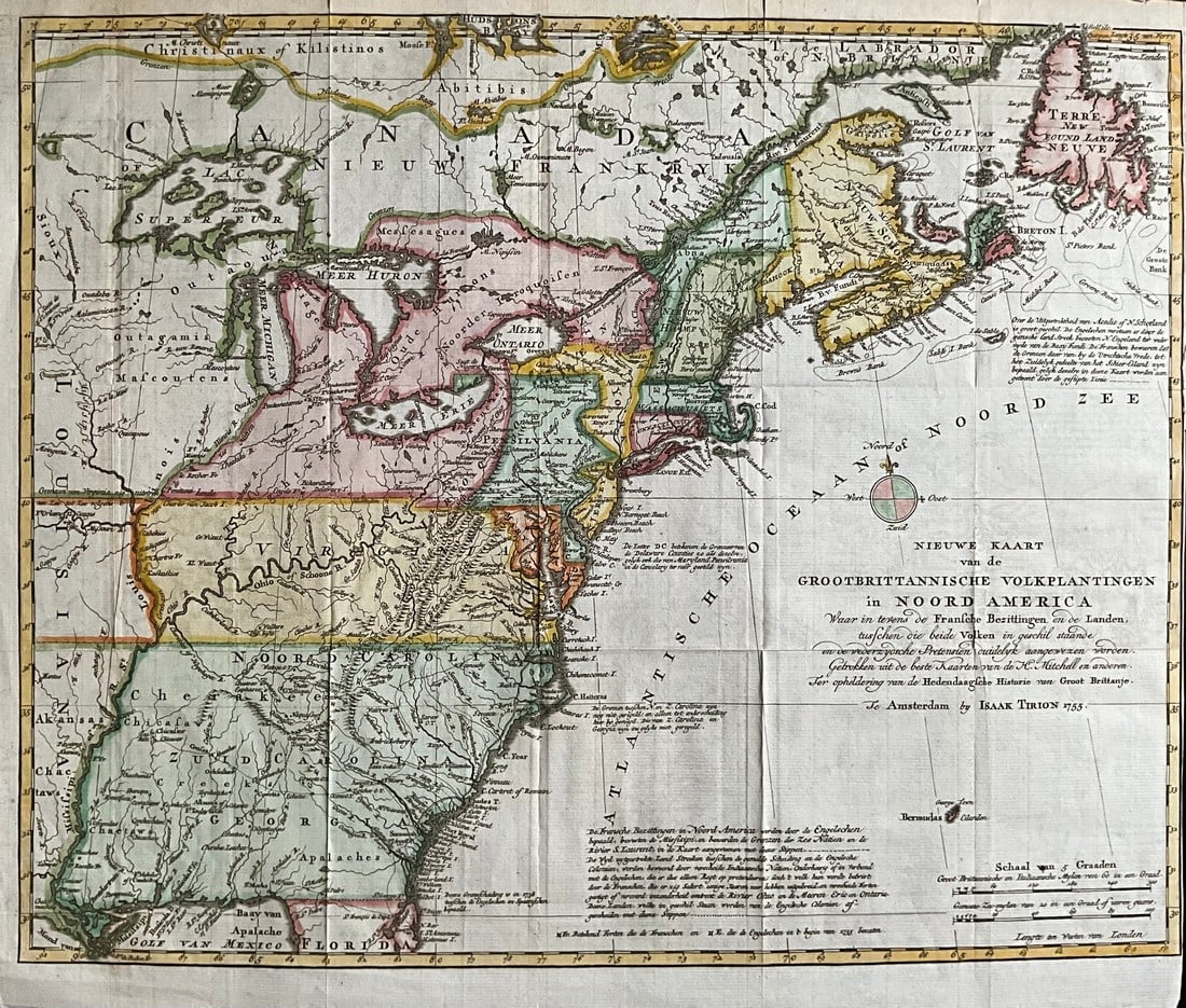 c1755. French and Indian war era Colonial America and Canada. (1 of 4)
