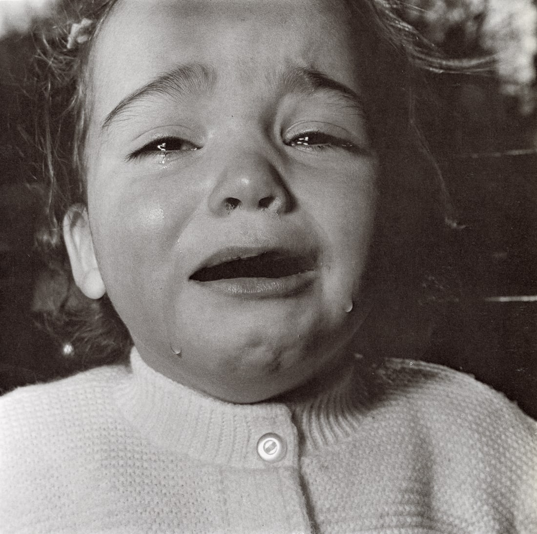 DIANE ARBUS - A Child Crying, NJ, 1967: Artist: Diane Arbus Title: A Child Crying, NJ, 1967 Medium: Photo Litho, 1972, USA Dimensions: 8.1x8.05" Description: Heat Wax Mounted on 11x14" Conservation Board Artist Bio: Diane Arbus was an Ameri