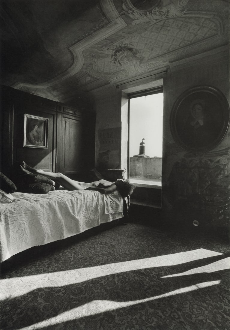 LUCIEN CLERGUE - Female Figure in a Venetian Palace: Artist: Lucien Clergue Title: Female Figure in a Venetian Palace, Venice, 1979 Medium: Photo Litho, 1999, Germany Dimensions: 8.5x12.15" Description: Heat Wax Mounted on 12x16" Conservation Board Arti
