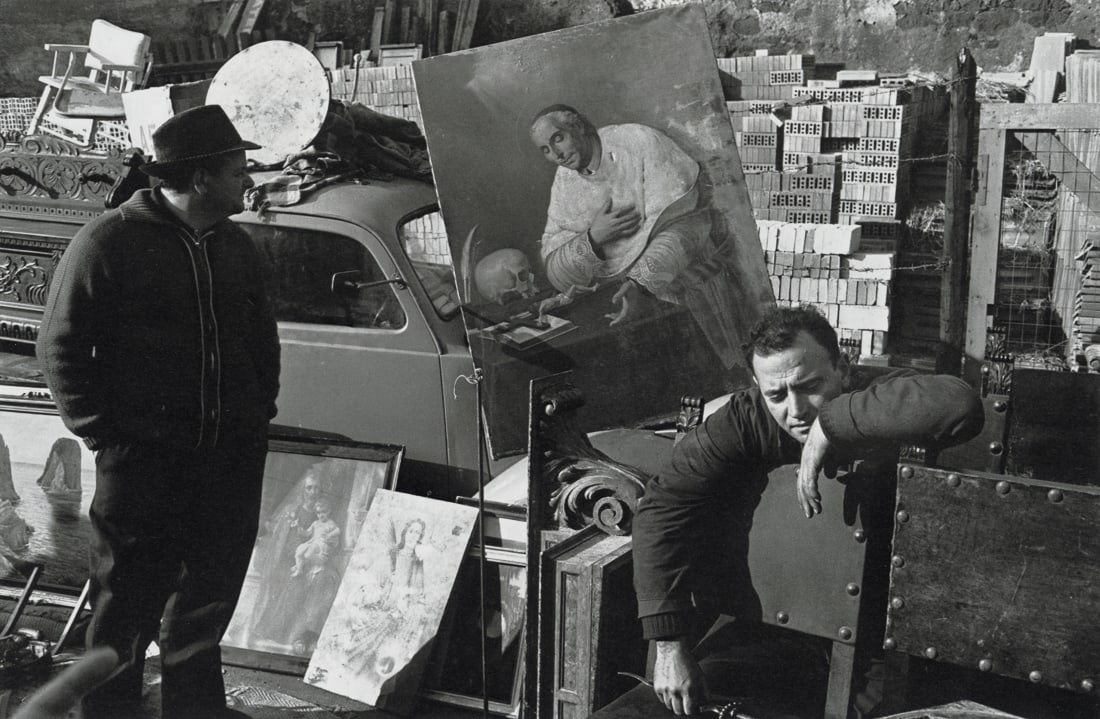 LEE FRIEDLANDER - Rome, 1964: Artist: Lee Friedlander Title: Rome, 1964 Medium: Photo Litho, 1989, USA Dimensions: 9.35x6.15" Description: Heat Wax Mounted on 11x14" Conservation Board Artist Bio: Lee Friedlander (1934) is an Ame