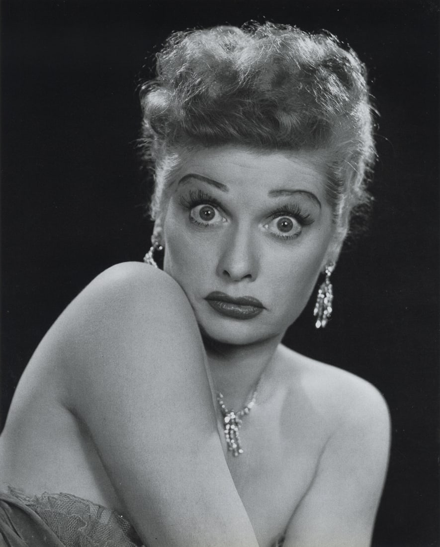 PHILIPPE HALSMAN - Lucille Ball: Artist: Philippe Halsman Title: Lucille Ball Medium: Photo Litho, 1983, USA Dimensions: 10.4x12.95" Description: Heat Wax Mounted on 14x18" Conservation board Artist Bio: Philippe Halsman was an Ameri