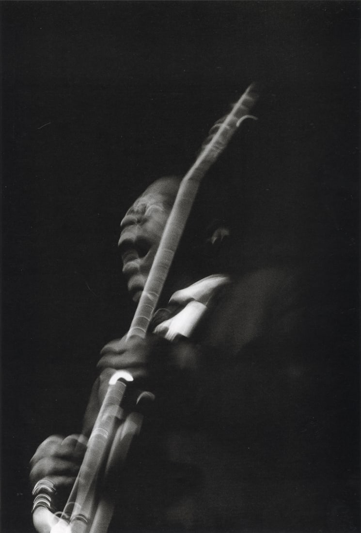 LINDA MCCARTNEY - B.B. King: Artist: Linda McCartney Title: B.B. King Medium: Photo Litho, 1992, Hong Kong Dimensions: 7.6x11.2" Description: Heat Wax Mounted on 11x14" Conservation Board Artist Bio: Linda McCartney (nee Eastman;