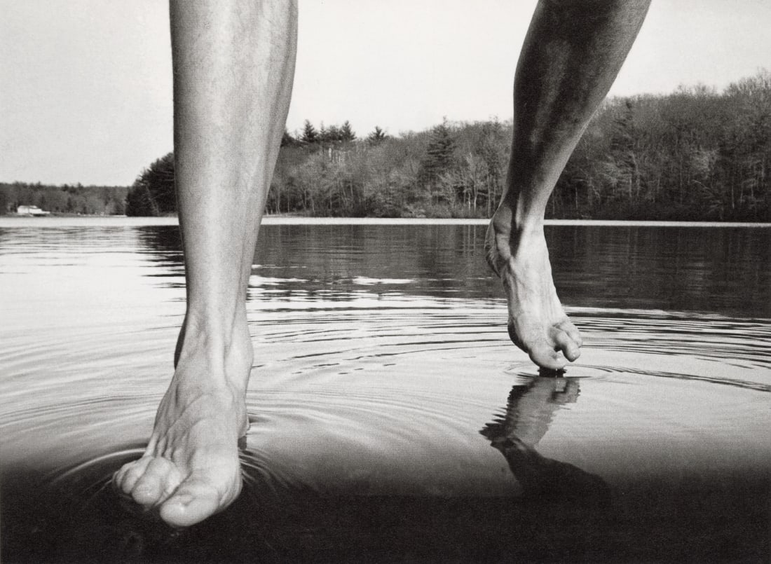 ARNO RAFAEL MINKKINEN - Self Portrait, Beach Pond: Artist: Arno Rafael Minkkinen Title: Self Portrait, Beach Pond, Connecticut, 1974 Medium: Photo Litho, 2005, Italy Dimensions: 9.95x7.3" Description: Heat Wax Mounted on 11x14" Conservation Board Arti