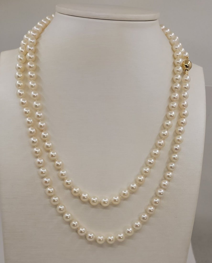 6x7mm Bright Akoya pearls - 14 kt. Gold - Necklace (1 of 1)