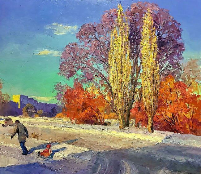 Oil painting Coldly Boris Serdyuk (1 of 1)