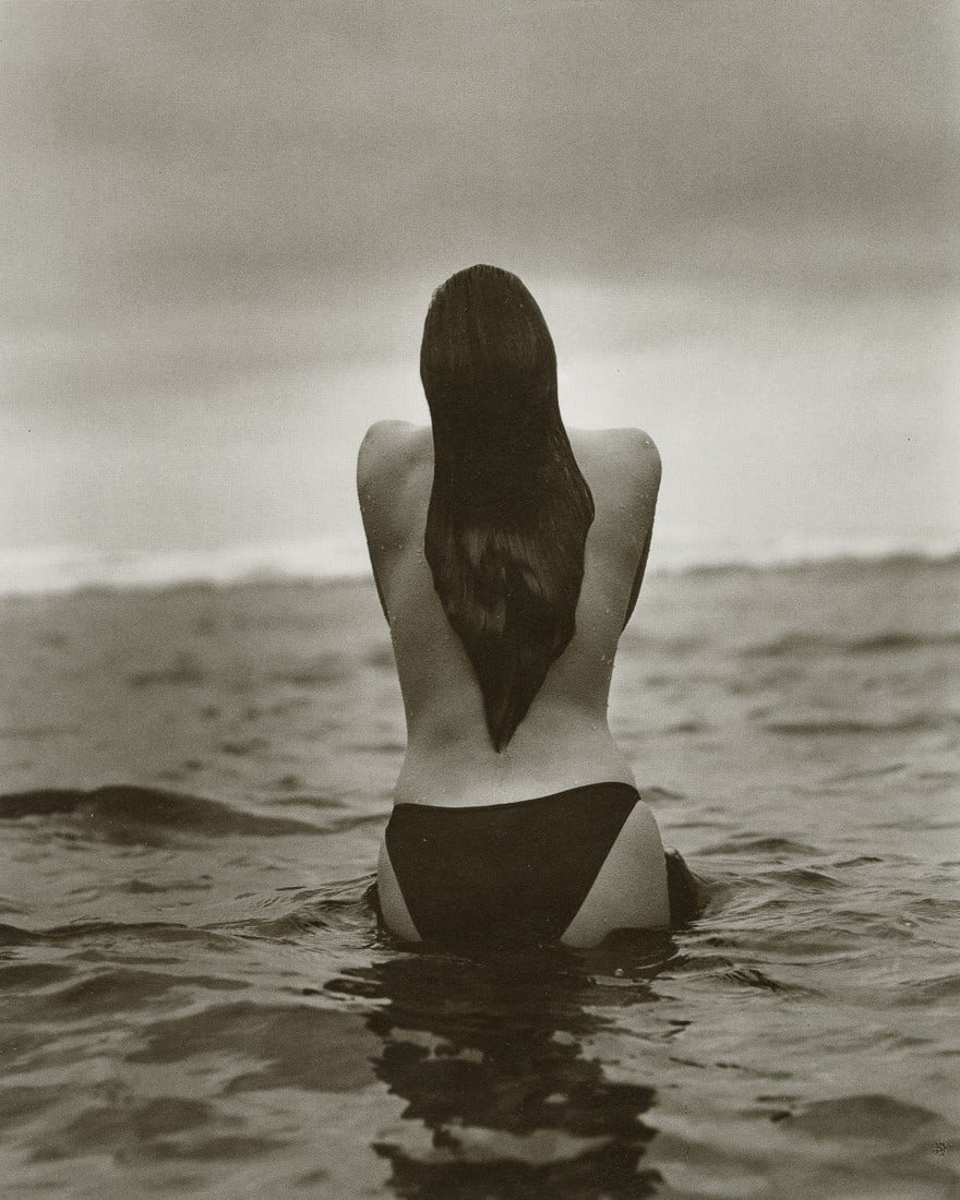 HERB RITTS - Woman in Sea, Hawaii, 1988: Artist: Herb RittsTitle: Woman in Sea, Hawaii, 1988Medium: Photo Litho, 1989, Hong KongDimensions: 6.4x8"Description: Heat Wax Mounted on 8.5x11" Conservation BoardArtist Bio:Herb Ritts (1952-2002) wa
