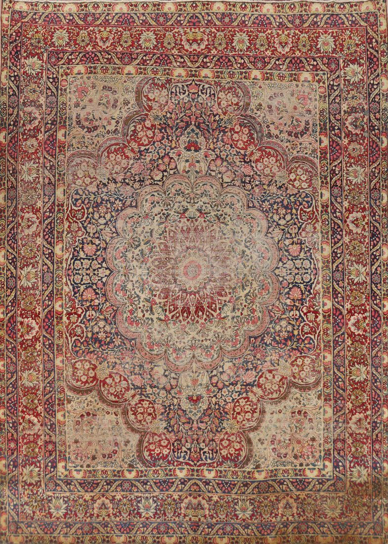 Pre-1900 Antique Kerman Lavar Vegetable Dye Persian Rug 10x12 (1 of 1)