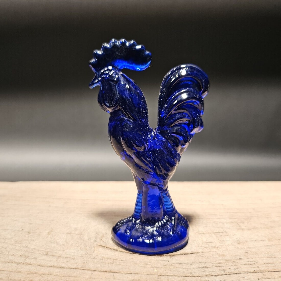 Cobalt Blue Depression Glass Rooster Chicken (1 of 19)