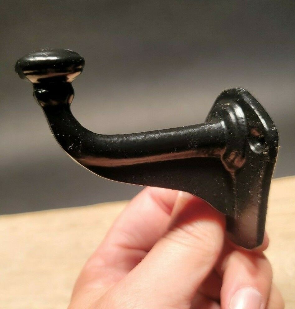 Cast Iron Industrial Wall Hook: 3" extension Such a classy reproduction wall hook! Great simple industrial iron hook. Nice solid quality! Reserve: $8.00 Shipping: Domestic: Flat-rate of $6.00 to anywhere within the contiguous U.S. I