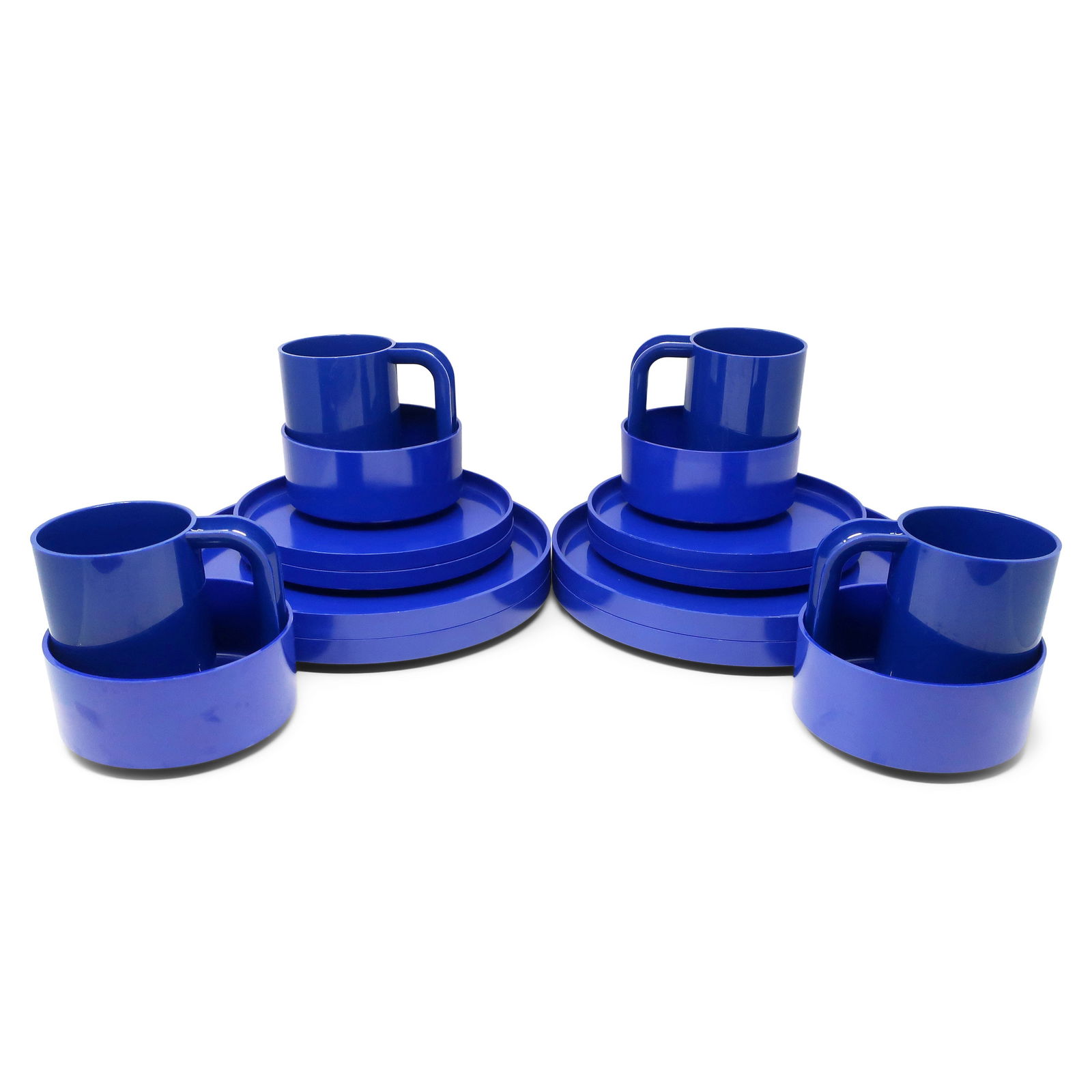Blue Massimo Vignelli for Heller Dinnerware - Service for Four (1 of 6)