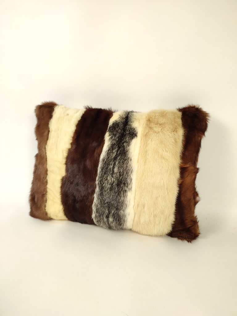 MULTI PANEL MINK FUR PILLOW (1 of 5)
