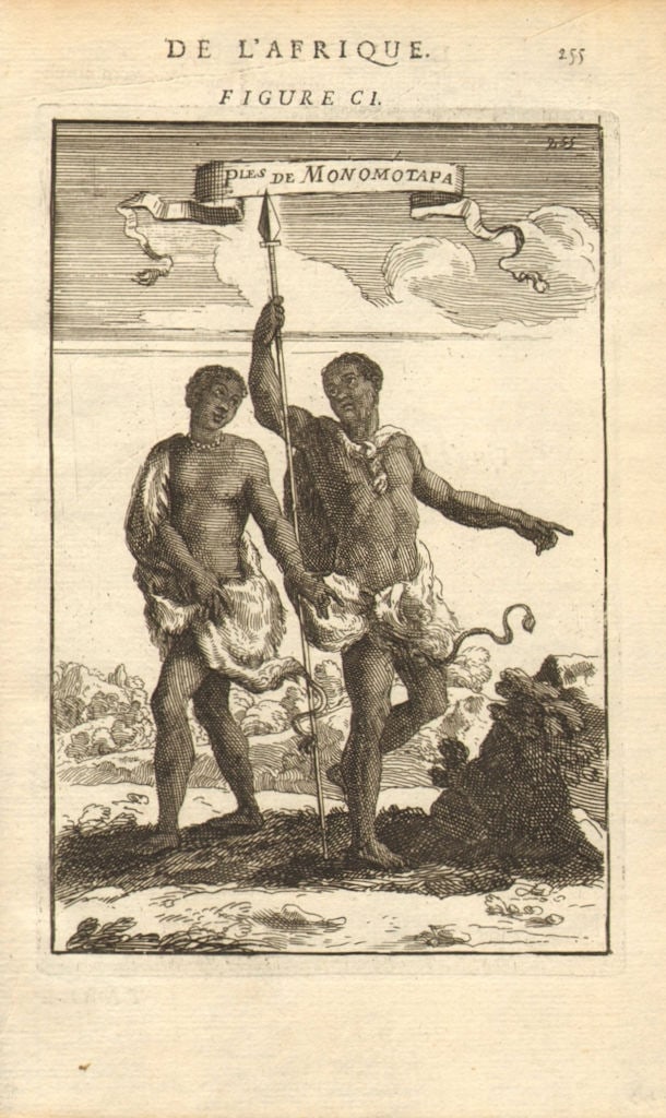 ZIMBABWE & MOZAMBIQUE. Peuples de Monomotapa (Mutapa Kingdom). MALLET 1683 (1 of 1)