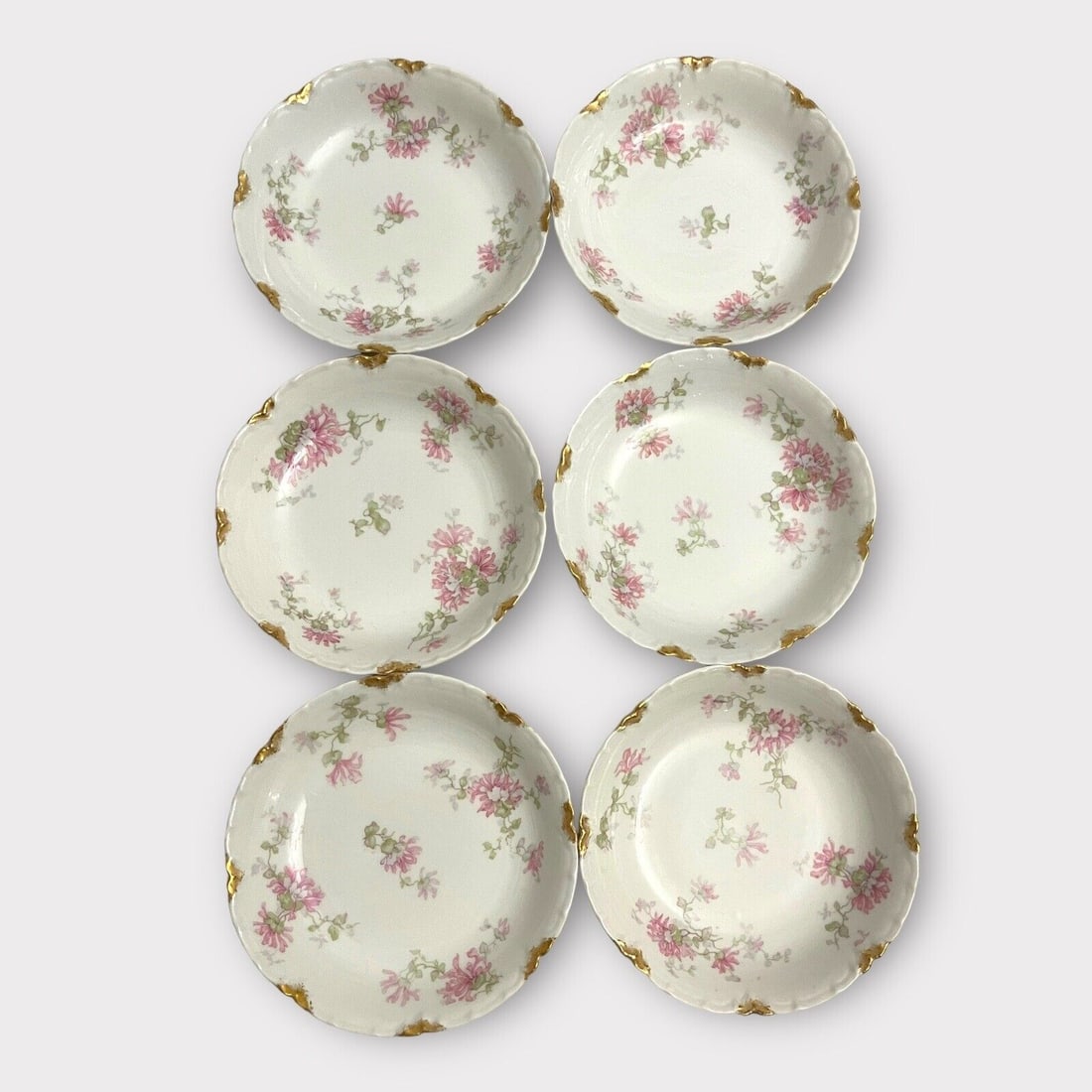 Vintage Haviland &Co Limoges Set Six Bowls Porcelain 1894-1931 France (1 of 5)