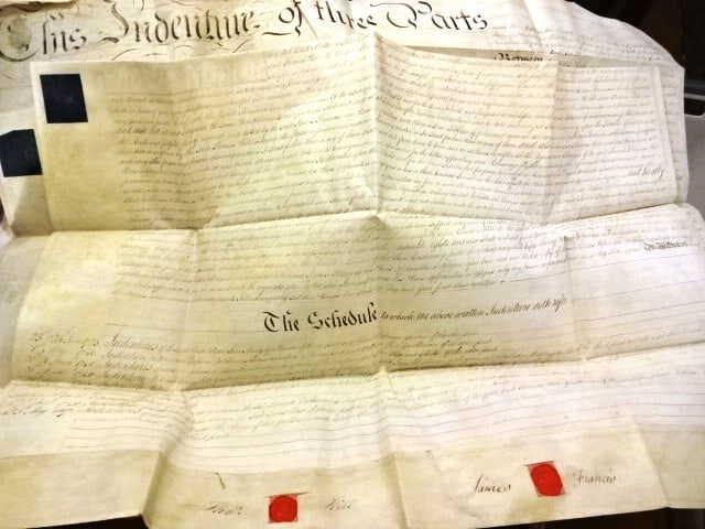 1811 Large English Vellum Indenture Red Wax Seals (1 of 3)