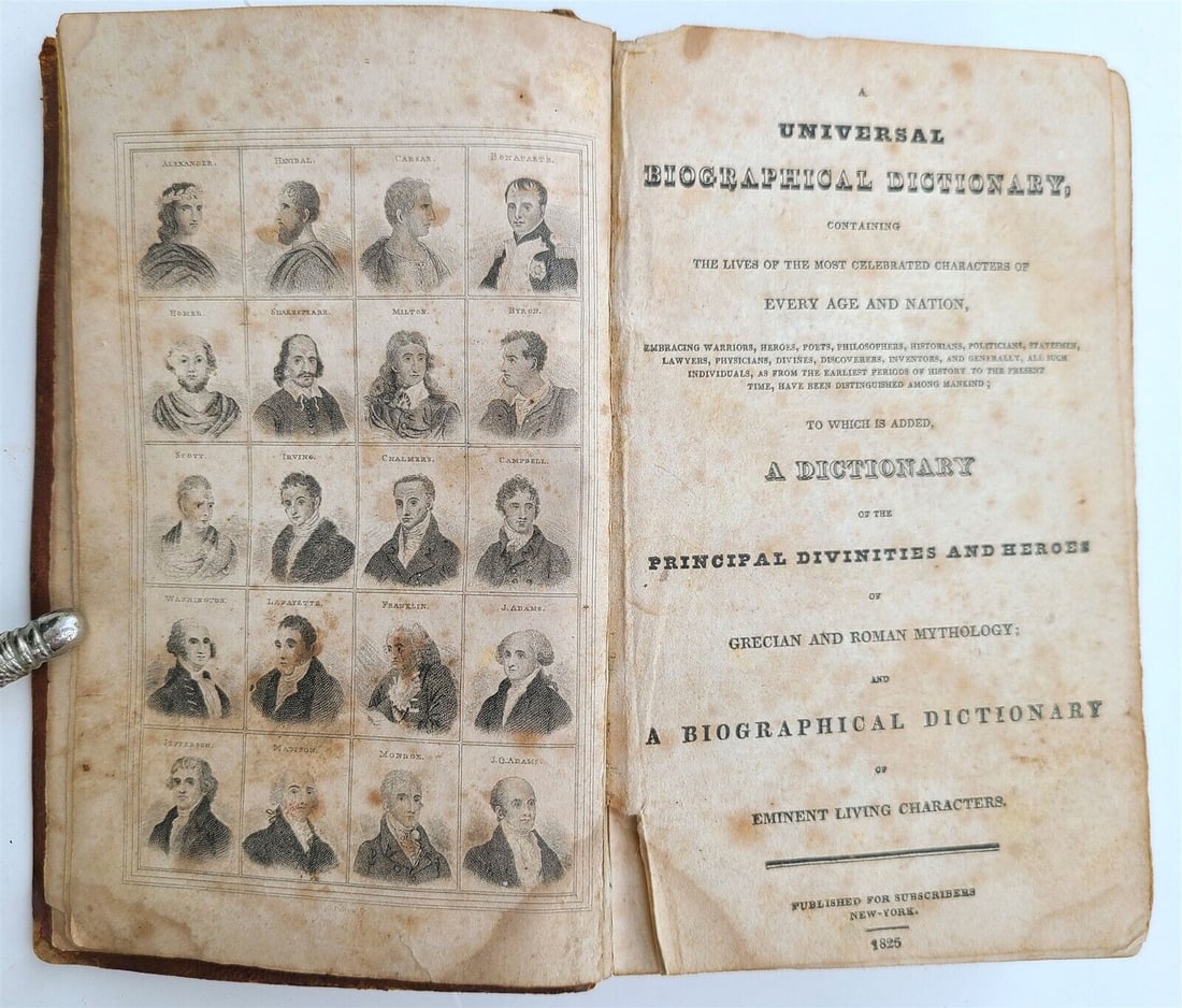 1825 UNIVERSAL BIOGRAPHICAL DICTIONARY antique w/ GRECIAN & ROMAN MYTHOLOGY (1 of 3)