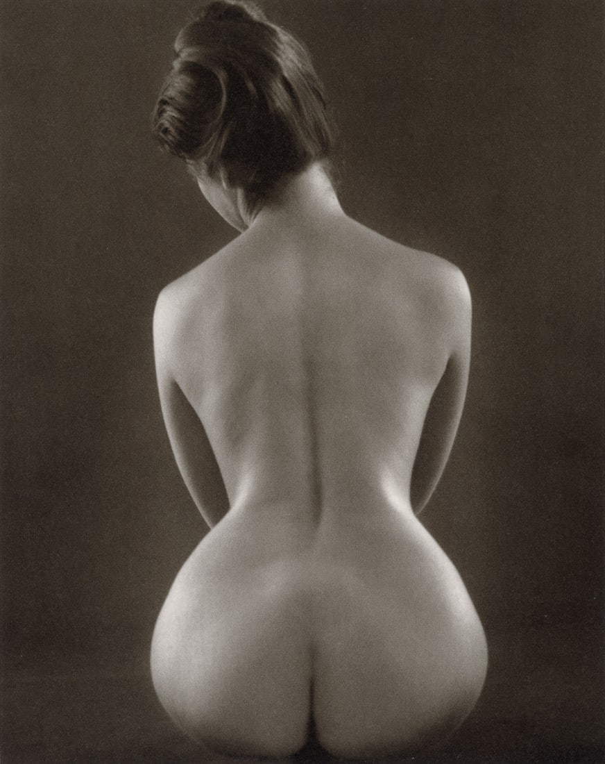 RUTH BERNHARD - Hourglass, 1971: Artist: Ruth Bernhard Title: Hourglass, 1971 Medium: Photoengraving, 1986, USA Dimensions: 6.7x8.45" Description: Heat Wax Mounted on 8.5x11" Conservation Board Artist Bio: Ruth Bernhard was a German-
