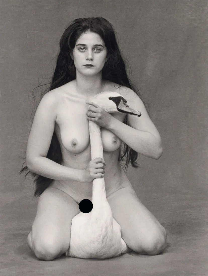 FLOR GARDUNO - Myth, Switzerland, 2001: Artist: Flor Garduno Title: Myth, Switzerland, 2001 Medium: Photo Litho, 2002, Switzerland Dimensions: 7.9x10.5" Description: Heat Wax Mounted on 11x14" Conservation Board Artist Bio: Flor de Marí