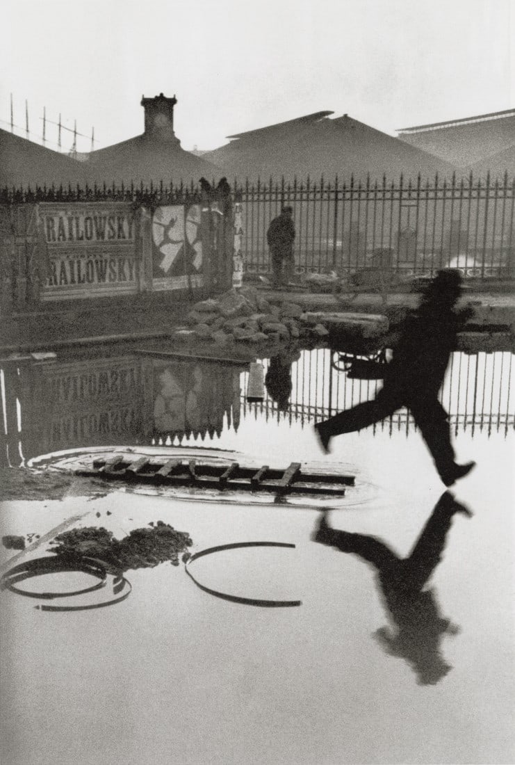 HENRI CARTIER-BRESSON - Behind the Gare Saint-Lazere: Artist: Henri Cartier-Bresson Title: Behind the Gare Saint-Lazere, Paris, 1932 Medium: Photo Litho, 2012, Italy Dimensions: 8.05x11.95" Description: Heat Wax Mounted on 11x14" Conservation Board Artis