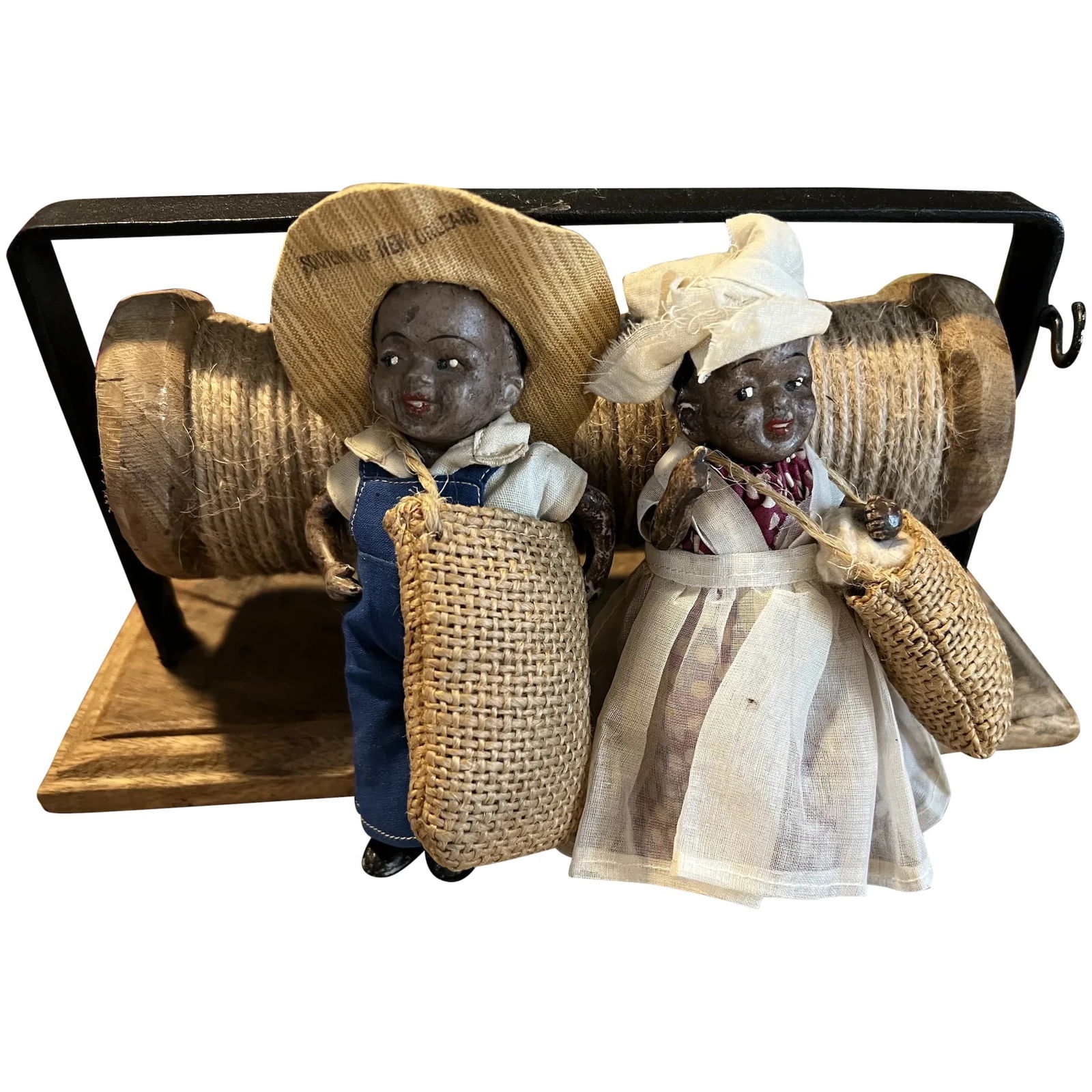 vintage All bisque black New Orleans Souvenir DOLLS (1 of 11)