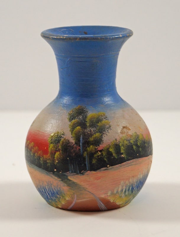 Meyer Texas Pottery Bluebonnet Bulbous Vase (1 of 5)