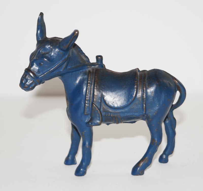 Antique Small Saddle Donkey Cast Iron Still Bank (1 of 6)