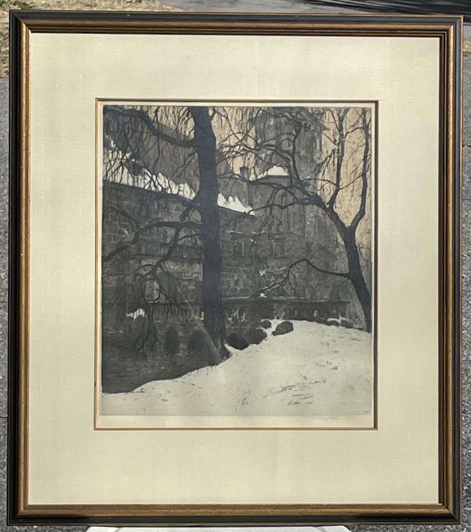 Luigi Kasimir 1881-1962 POTTENBRUNN Castle Winter 1919 Etching (1 of 6)